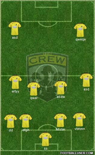 Columbus Crew 3-5-2 football formation