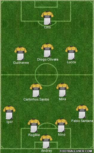 Criciúma EC 4-5-1 football formation