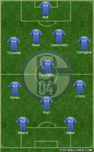 FC Schalke 04 4-1-3-2 football formation