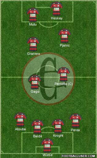 Campinense C 4-4-2 football formation
