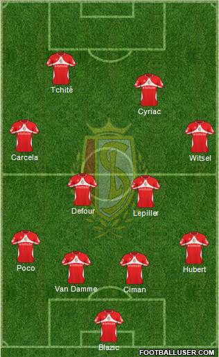 R Standard de Liège 4-4-2 football formation