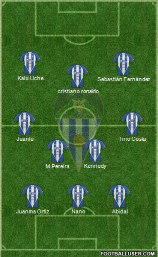 C.D. Alcoyano 3-4-3 football formation