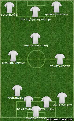 Pro Evolution Soccer Team 4-1-3-2 football formation