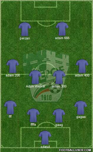 Beroe (Stara Zagora) 4-4-2 football formation