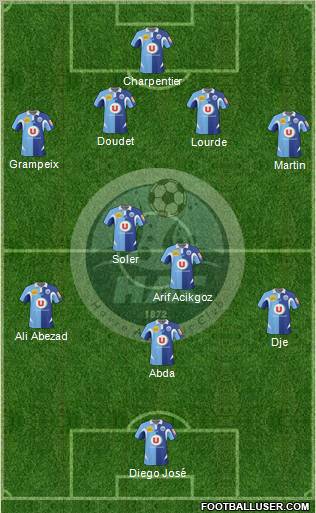 Havre Athletic Club 4-2-3-1 football formation