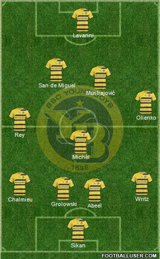 BSC Young Boys 4-3-2-1 football formation