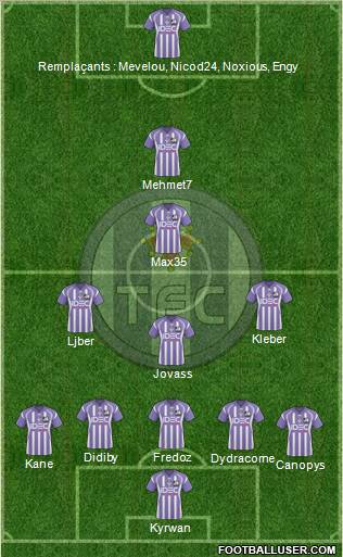 Toulouse Football Club 5-4-1 football formation