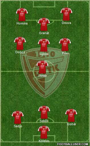 Diósgyõri VTK 4-1-2-3 football formation
