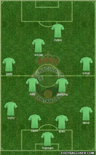 R. Racing Club S.A.D. 4-4-2 football formation