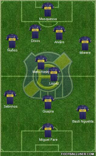 CD Everton de Viña del Mar S.A.D.P. 4-2-3-1 football formation