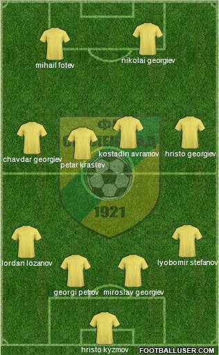 Svilengrad 1921 (Svilengrad) 4-4-2 football formation