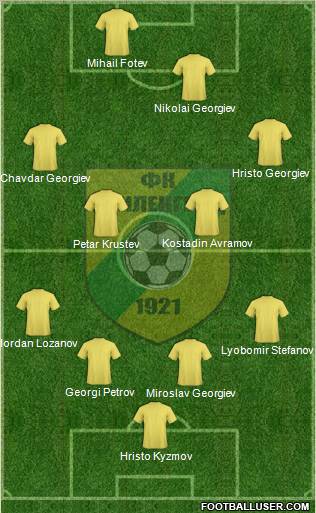 Svilengrad 1921 (Svilengrad) 4-4-1-1 football formation