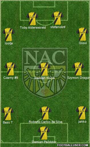 NAC Breda 4-3-3 football formation
