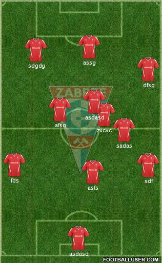 Gornik Zabrze 4-3-2-1 football formation