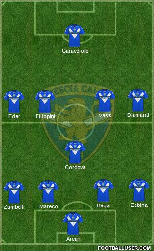 Brescia 4-1-4-1 football formation