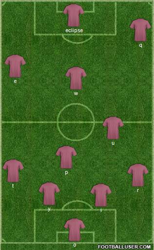 Universal FC 4-3-2-1 football formation