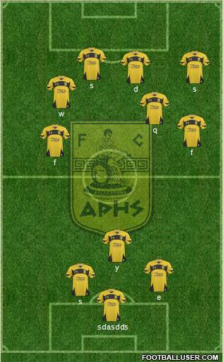AS Aris Salonika 3-4-3 football formation
