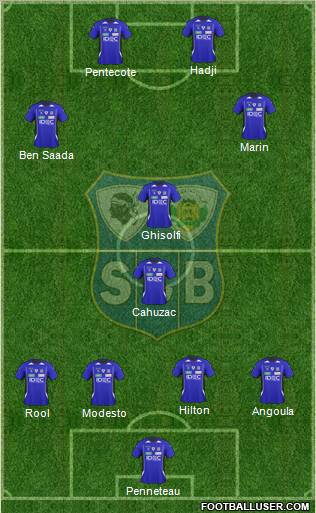 Sporting Club Bastia 4-2-4 football formation