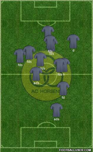 Alliance Club Horsens 3-5-1-1 football formation