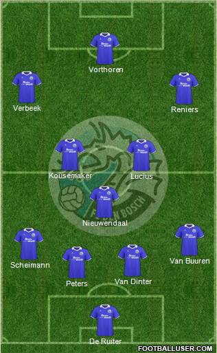 FC Den Bosch 4-5-1 football formation