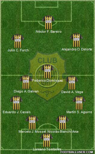 Olimpo de Bahía Blanca 4-3-3 football formation