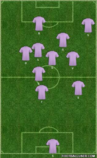 Pro Evolution Soccer Team 4-5-1 football formation