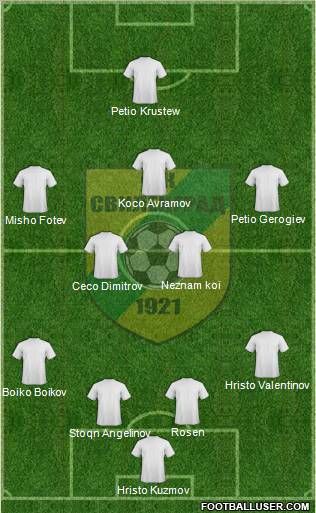 Svilengrad 1921 (Svilengrad) 4-4-1-1 football formation