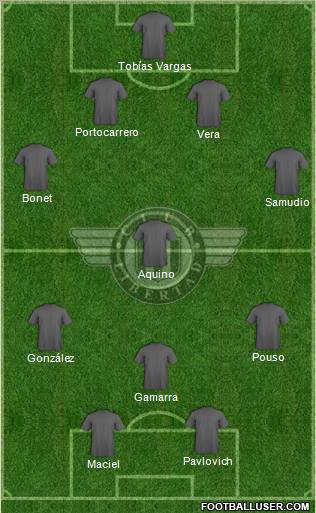 C Libertad 4-3-1-2 football formation