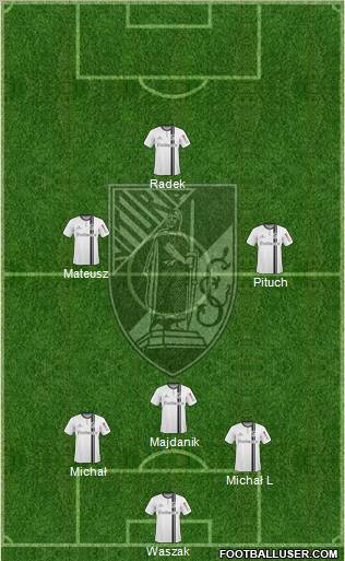Vitória Sport Club 3-4-1-2 football formation