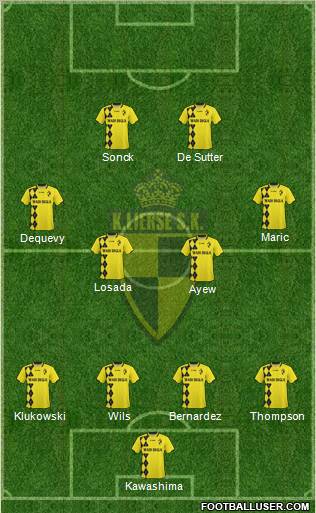 K Lierse SK 4-4-2 football formation