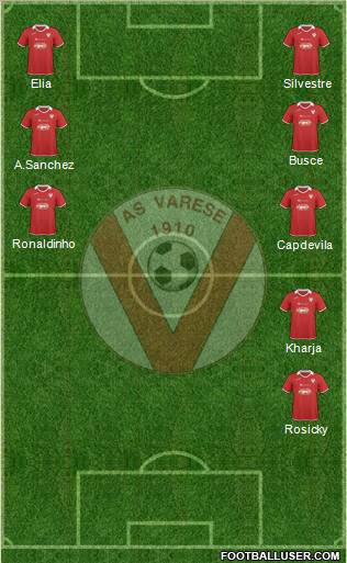 Varese 3-5-1-1 football formation