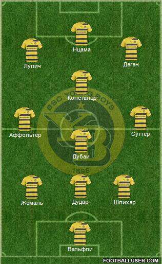 BSC Young Boys 3-4-3 football formation