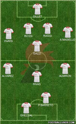 Bari 4-1-3-2 football formation