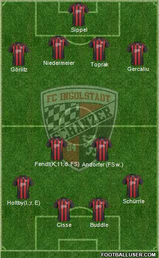 FC Ingolstadt 04 4-2-2-2 football formation