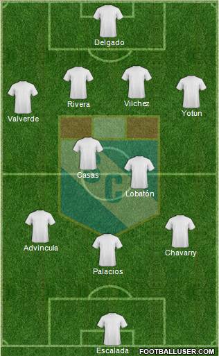 C Sporting Cristal S.A. 4-5-1 football formation