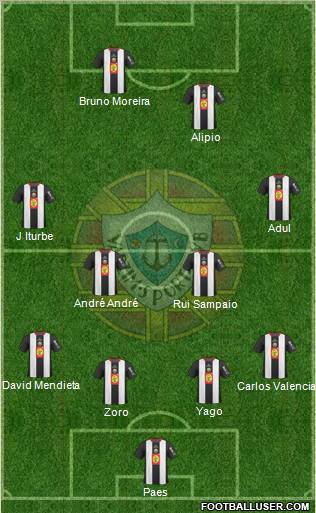 Varzim Sport Clube 4-4-1-1 football formation