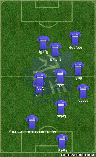 Lyngby Boldklub af 1921 4-3-3 football formation