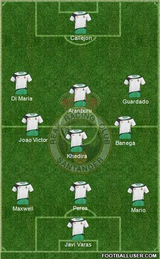 R. Racing Club S.A.D. 3-5-1-1 football formation