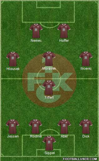 1.FC Kaiserslautern 4-1-3-2 football formation