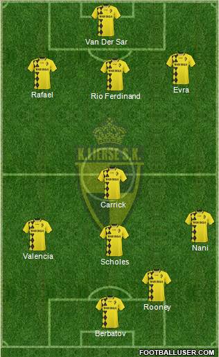 K Lierse SK 4-1-4-1 football formation