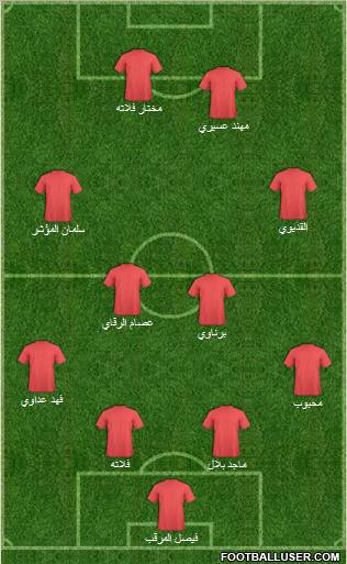 Al-Wahda (KSA) 4-2-2-2 football formation