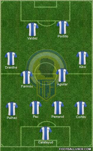 Hércules C.F., S.A.D. 4-2-3-1 football formation