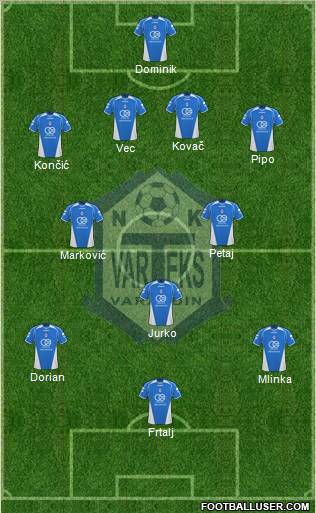 NK Varteks 4-4-2 football formation