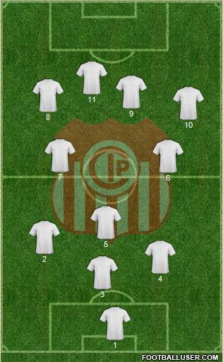 C Independiente Petrolero 4-2-1-3 football formation