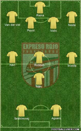 CD Expreso Rojo 3-5-2 football formation