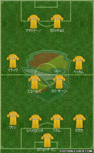 JEF United Ichihara Chiba 4-2-2-2 football formation