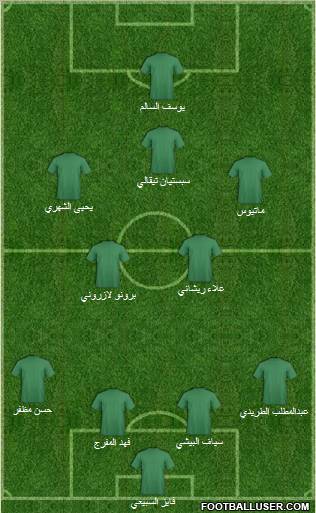 Al-Ittifaq (KSA) 4-4-1-1 football formation