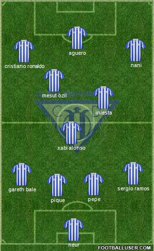 C.D. Leganés S.A.D. 4-3-3 football formation
