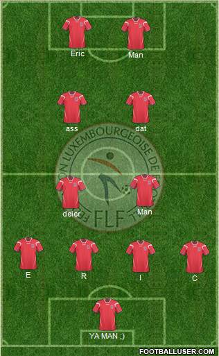 Luxembourg 5-4-1 football formation