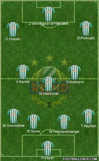 SK Rapid Wien 4-3-3 football formation